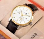 Best Copy Vacheron Constantin Geneve Automatic Watch White Dial Black Leather Band